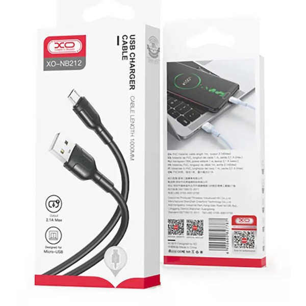 Фото - Кабель XO USB-A - microUSB (NB212-AM.black)